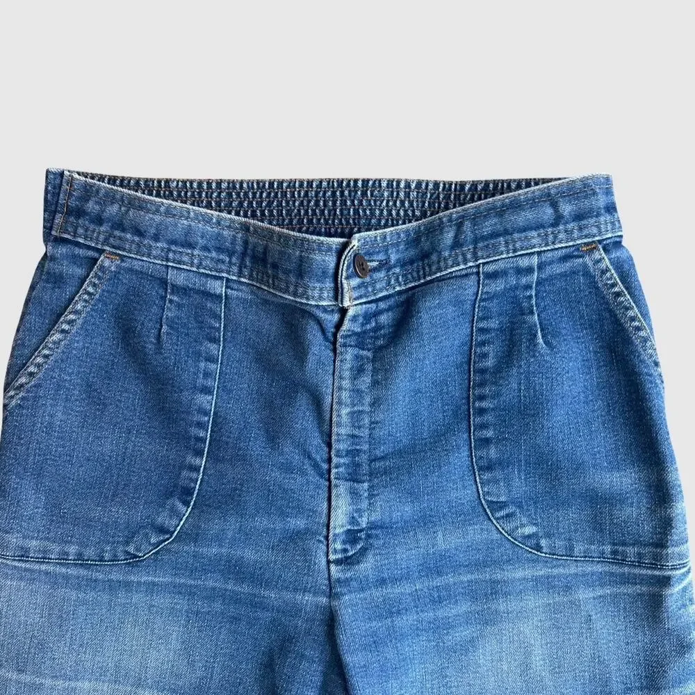 Vintage 70s Levi’s Orange Tab Sailor High Rise Wide Leg Patch Pocket Denim Pants